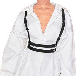 Women's Body Waist Belt Vest Punk Leather Belt For Dresses